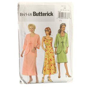 Butterick B4548 Sewing Pattern Misses' Jacket & Dress Sizes 8-10-12-14 - uncut